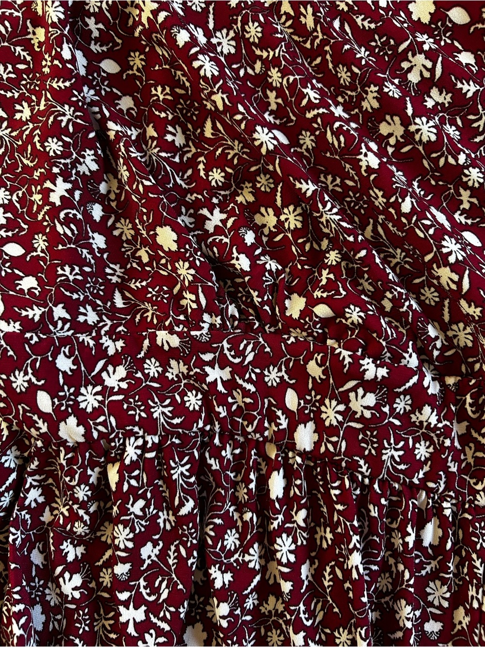 Kaileigh - Sleeveless Floral Jumpsuit in Burgundy - Size 2X - Picture 3 of 4